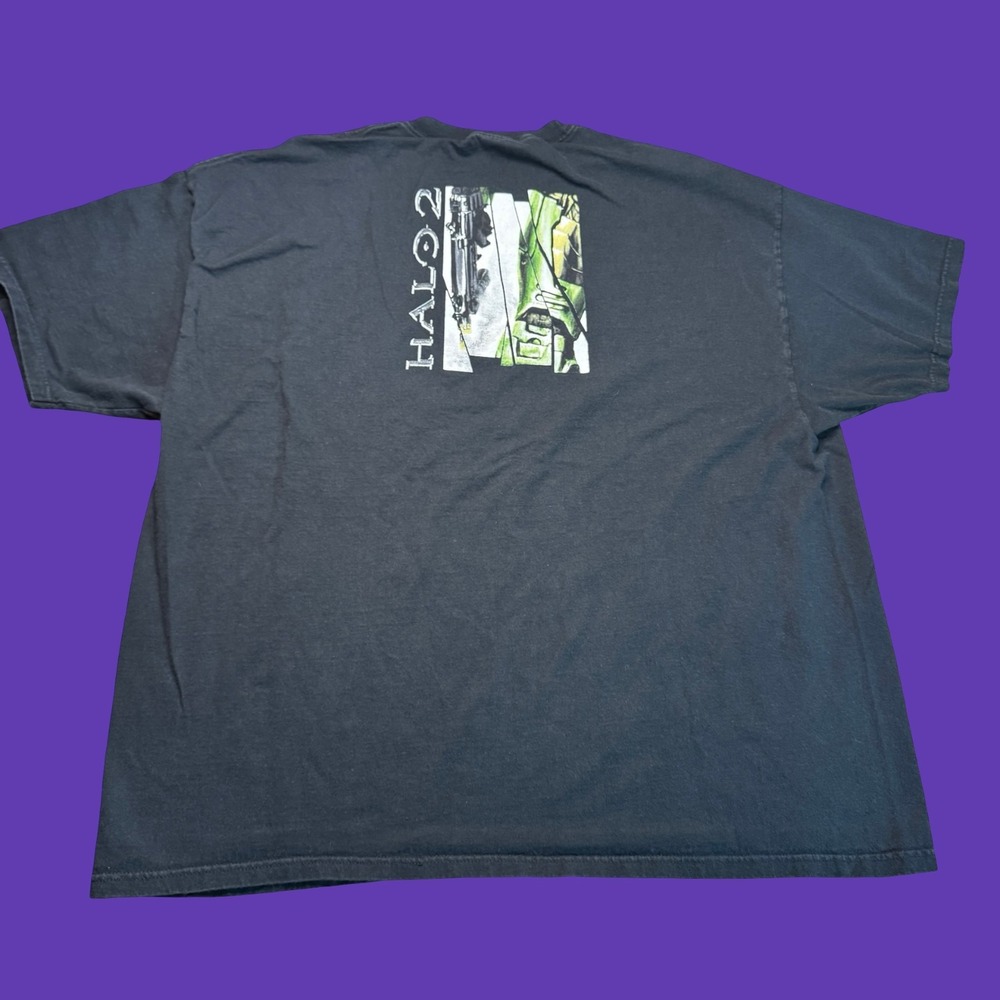 Halo 2 T Shirt 3XL Mens Black 2 Sided Xbox Video Game Promo Vintage Y2K